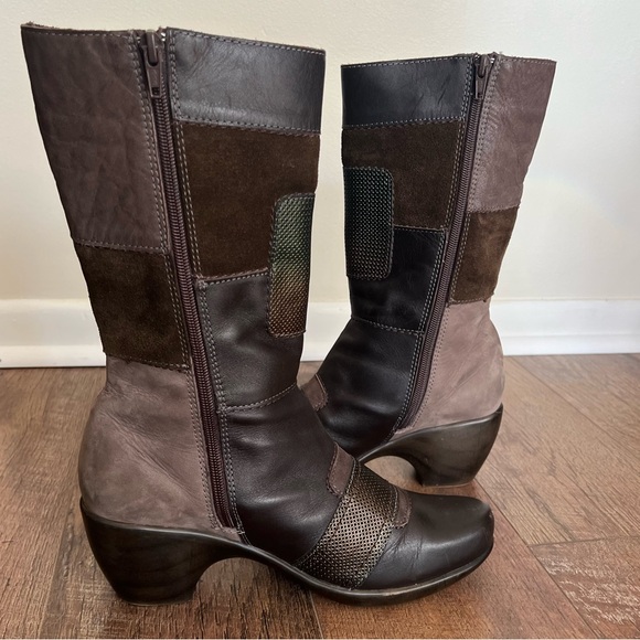 Naot Paradise Brown Suede & Leather Mid-Calf Boot, Size 8 US // 39 EU - Picture 9 of 16